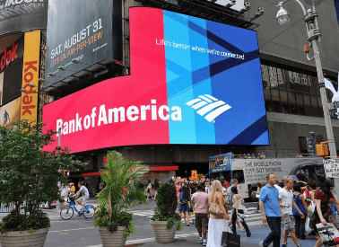 Bank of America - among the largest and popular banks in the world