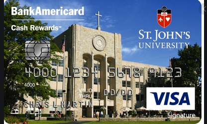 St Johns University BankAmericard Cash Rewards Visa Signature Credit Card